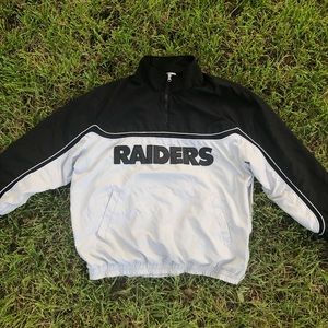 NFL Raiders half-zip windbreaker